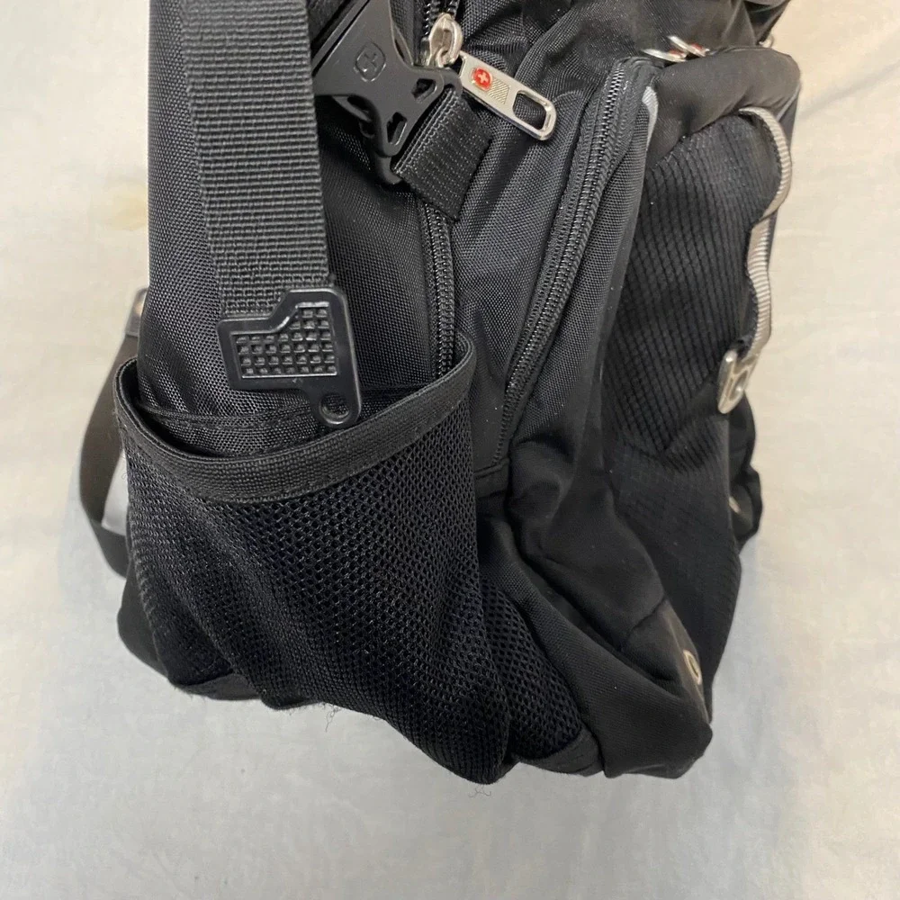 SwissGear Airflow Laptop Backpack Black Travel School Book Bag Multi Pocket